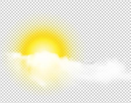 عکس خورشید و ابر کارتونی
