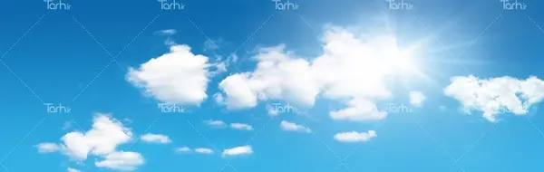 عکس خورشید ابری