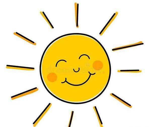 عکس نقاشی خورشید و ابر