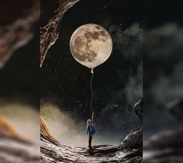 عکس خورشید و ماه فانتزی