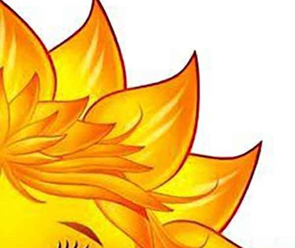 عکس نقاشی خورشید قشنگ