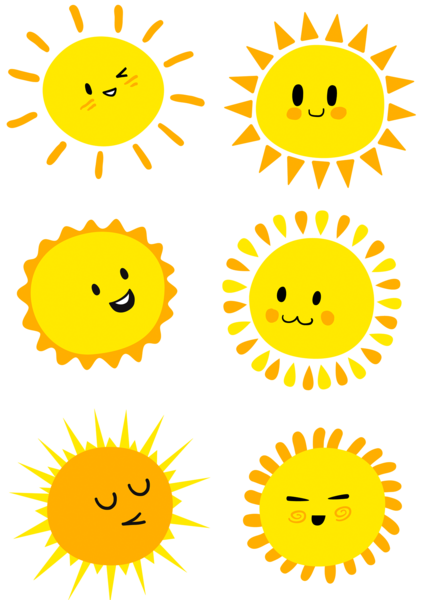عکس خورشید کارتونی png