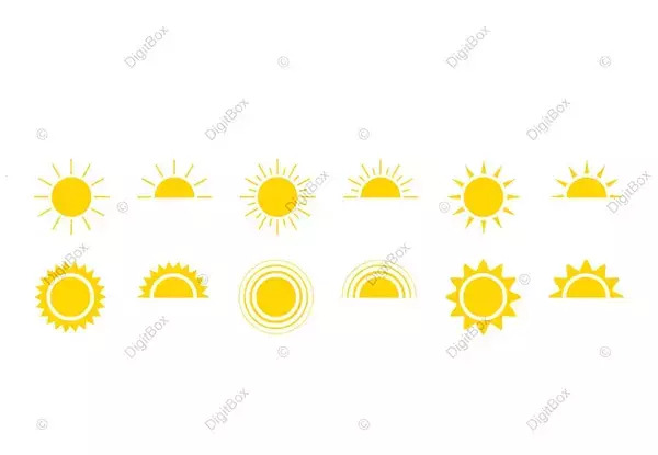 عکس کارتونی خورشید و ابر