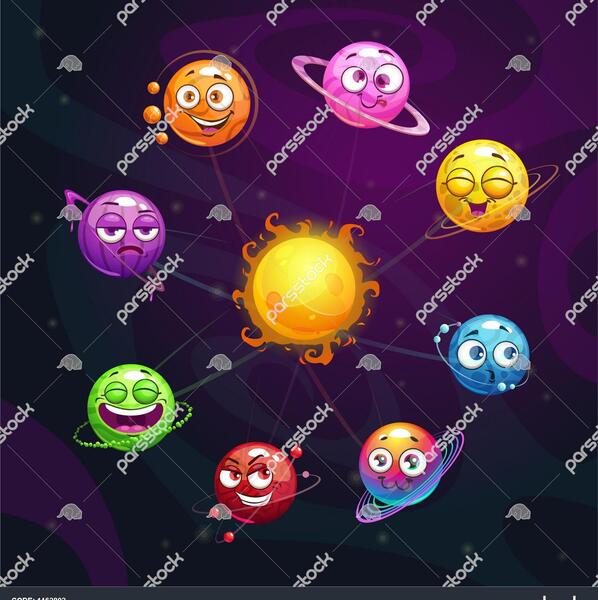 عکس نقاشی خورشید کارتونی