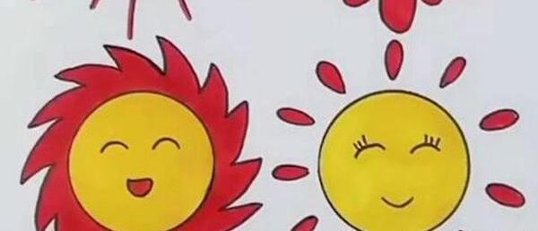 عکس نقاشی خورشید ساده