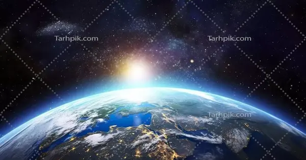 عکس خورشید روی زمین