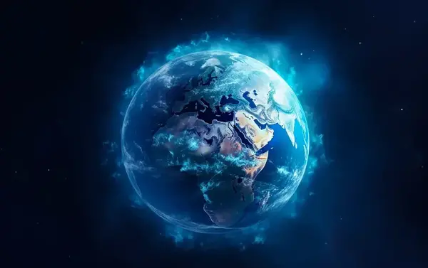 عکس تابش نور خورشید به زمین