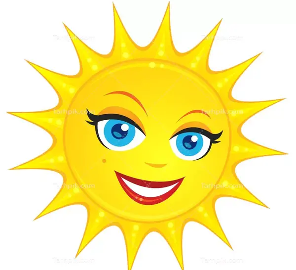 عکس خورشید زیبا نقاشی