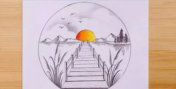 عکس خورشید در نقاشی