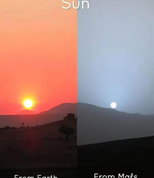 عکس خورشید در مریخ