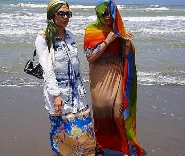 عکس خواهر نیمار در ساحل
