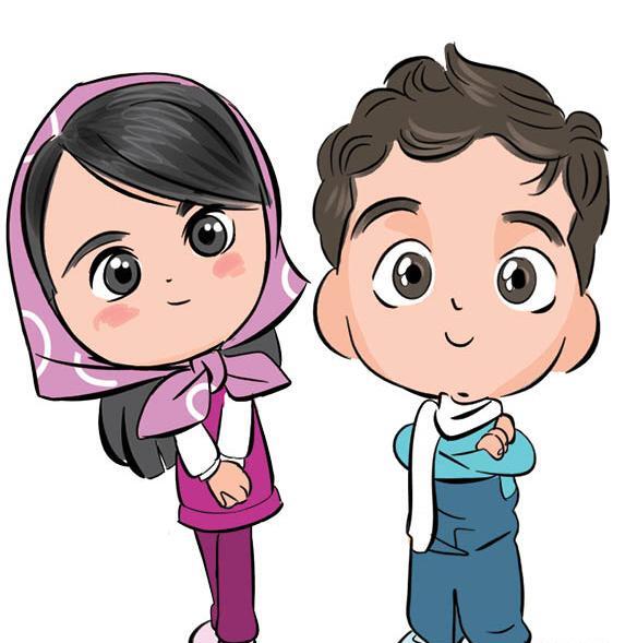 عکس کودکانه خواهر و برادر