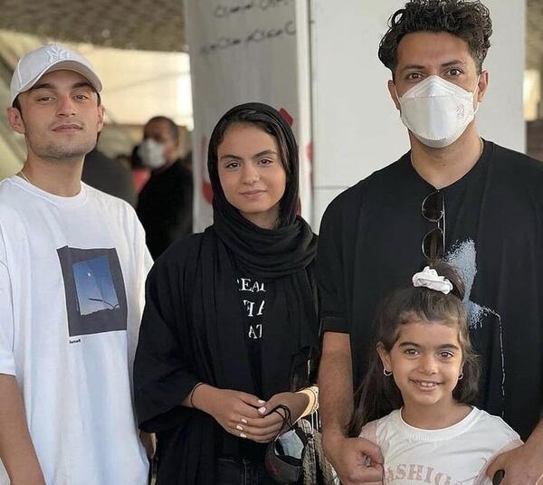 عکس خواهر اشکان دژاگه و همسرش