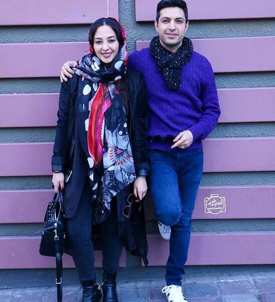 عکس خواهر اشکان دژاگه و همسرش
