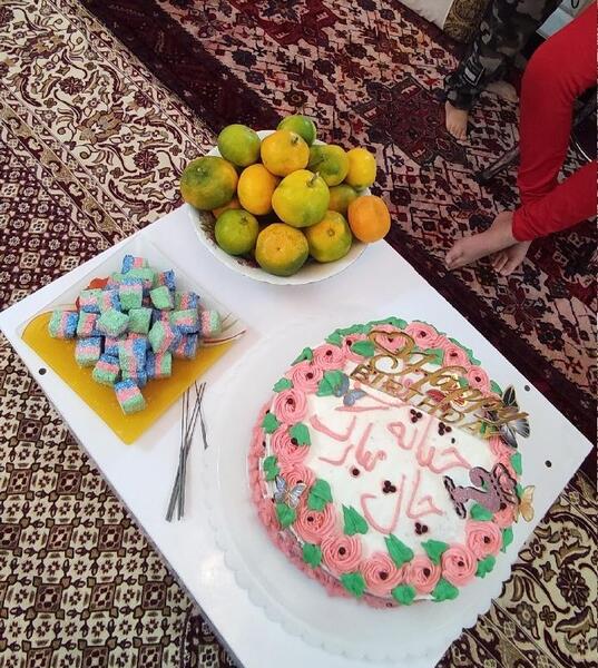عکس کیک تولد حنانه