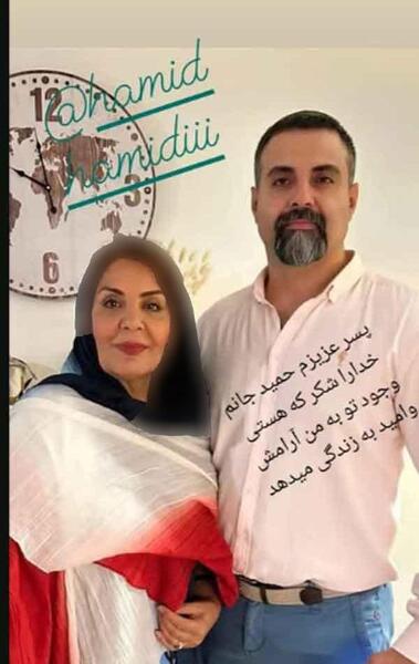 عکس همسر و فرزند الهام حمیدی