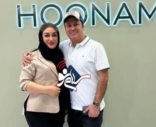 عکس حامد آهنگی با همسرش و فرزندش