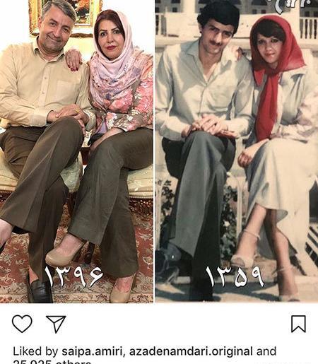 عکس حمید ماهی صفت و مادرش