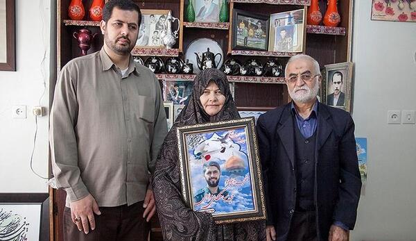 عکس زن شهید حمید سیاهکالی مرادی