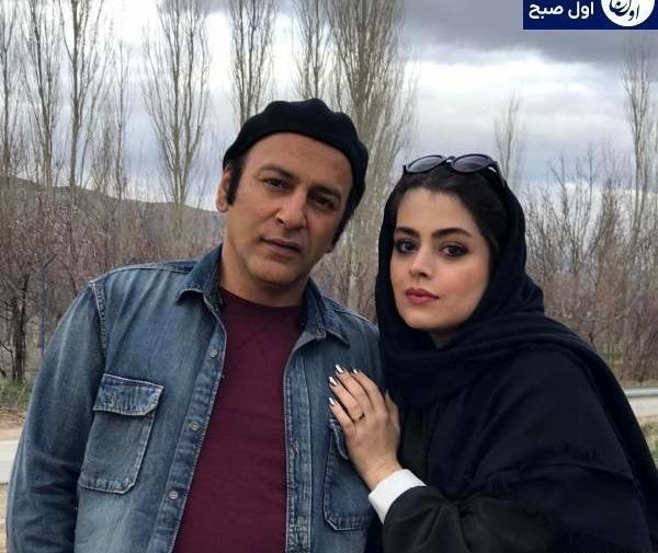 عکس حمیدرضا عطایی با همسرش
