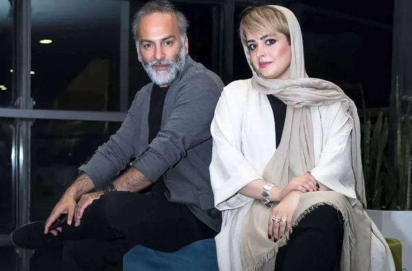 عکس حمید رضا آذرنگ و همسرش
