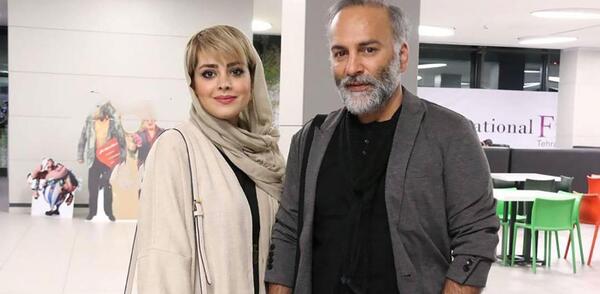 عکس حمید رضا آذرنگ و همسرش