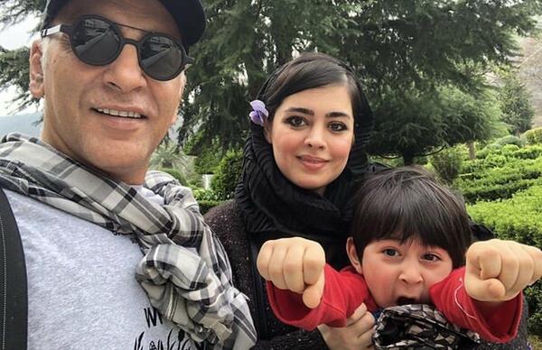 عکس حمید رضا آذرنگ و همسرش