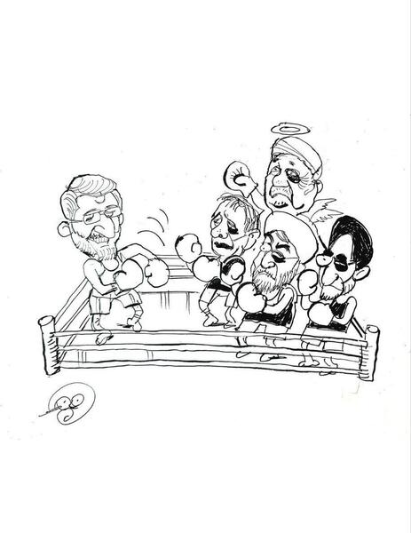 عکس جلیلی و پزشکیان