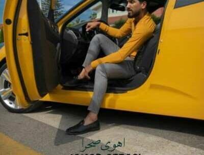 عکس جواد عباسی با موتور