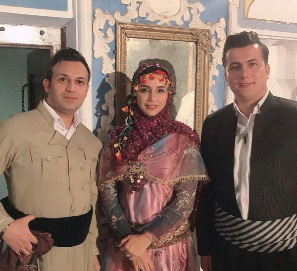عکس سنا برزنجه و همسرش