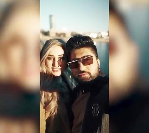 عکس سنا برزنجه و همسرش