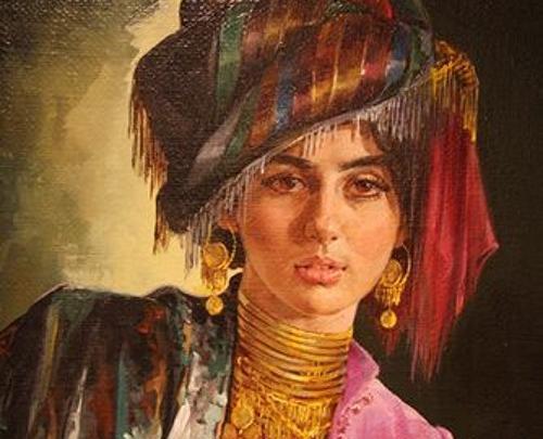 عکس سنا برزنجه با لباس کردی