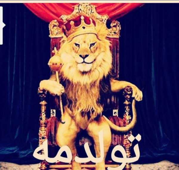 تولدم مبارک با عکس شیر