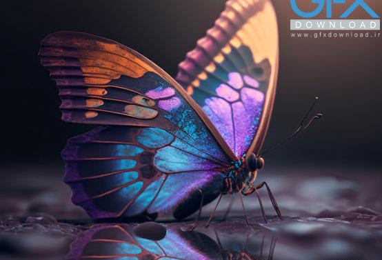 عکس پروانه ابی برای تصویر زمینه