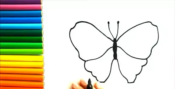 عکس پروانه خوشگل نقاشی