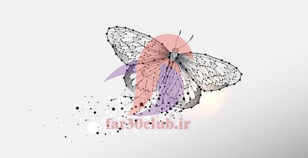 عکس خام پروانه برای تاتو