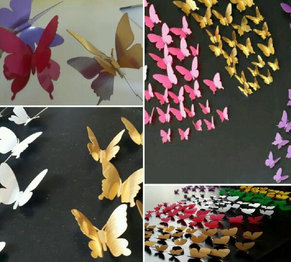 عکس پروانه های دیواری