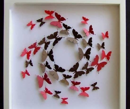 عکس مدل پروانه روی دیوار