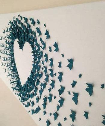 عکس مدل پروانه روی دیوار