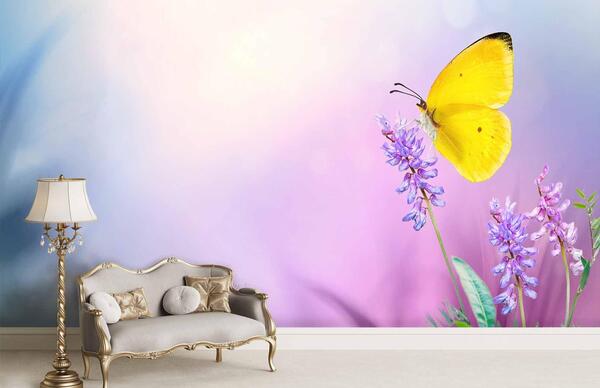 عکس پروانه زرد برای چاپ