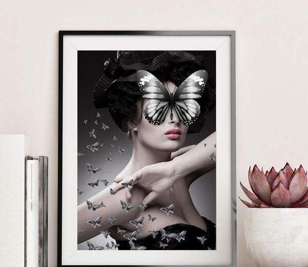 عکس پروانه ی سیاه و سفید