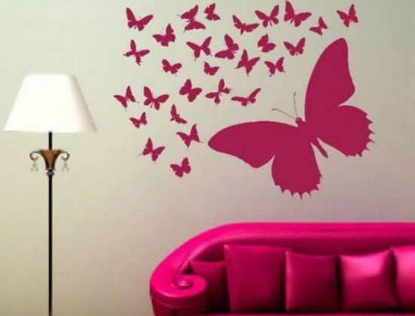 عکس پروانه کاغذی برای تزیین دیوار