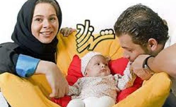 عکس پژمان بازغی و دخترش در کودک شو