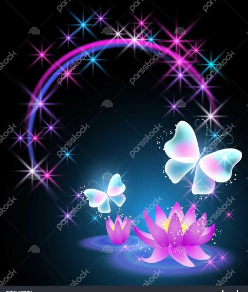 عکس پروانه و گل برای پروفایل