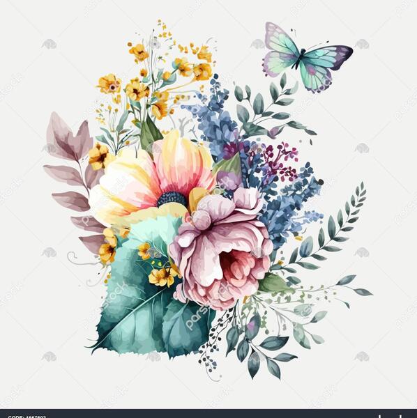 عکس گل پروانه ای