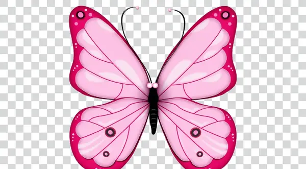 عکس پروانه کارتونی صورتی
