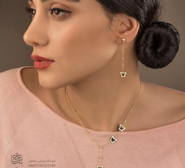 عکس گردنبند پروانه طلا