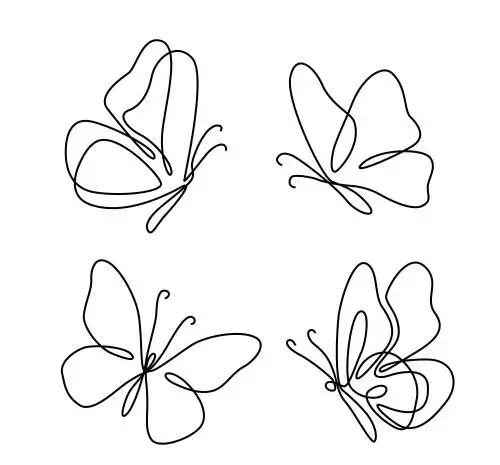 عکس نقاشی پروانه طراحی