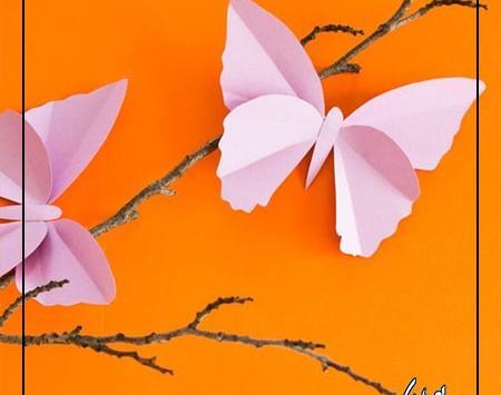 عکس ساخت پروانه کاغذی