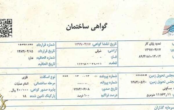 عکس پروانه ساختمانی